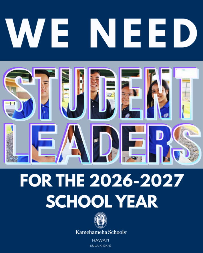 High School haumāna: Apply to run for student government next year!